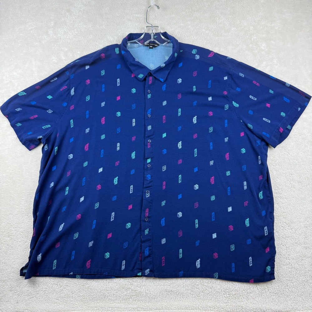 Linus Tech Tips Button Up Shirt Men's‎ Computer Hardware Print Stretch Size 3XL
